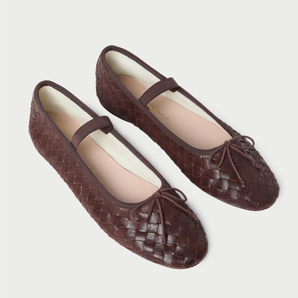 Loeffler Randall - Leonie Espresso Woven Ballet Flat - size 6.5